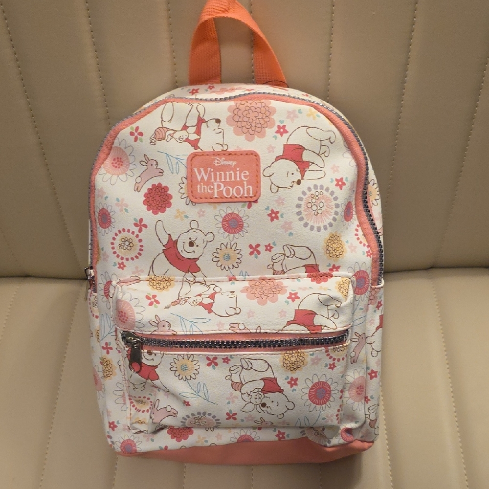 Disney Winnie the Pooh Floral Kids Backpack - Pink and White